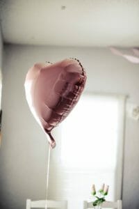 Ballons Roses en forme de coeur