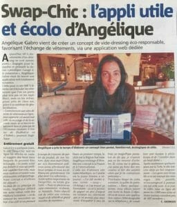 Article de Presse Créatrice Angélique Swap Chic
